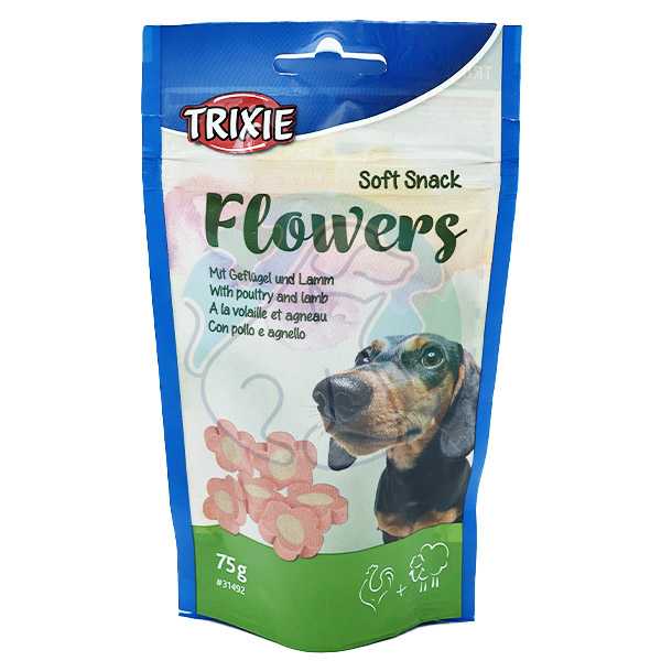 تشویقی سگ 75گرمی Soft snack flowers Trixie 